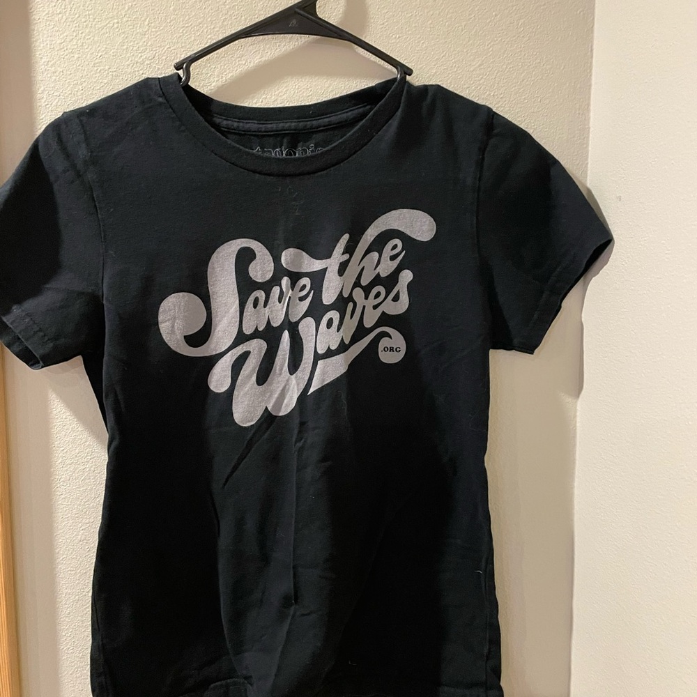 Black 'Save the Waves' T-Shirt